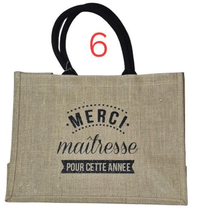 Sac cabas en jute déjà personnalisé ( grand modèle)