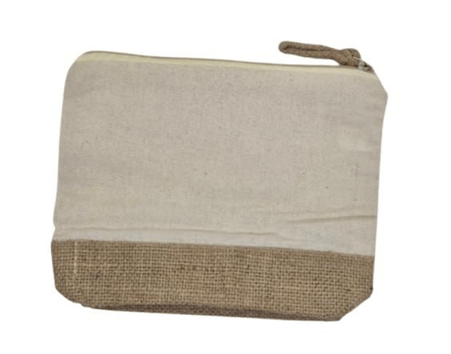 Pochette écologique en jute et coton 