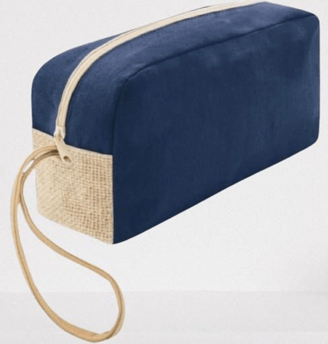Trousse de toilette Éco-Chic en jute et coton