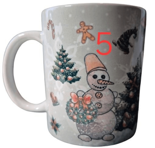  Mug Festif de Noël avec Motifs Saisonniers