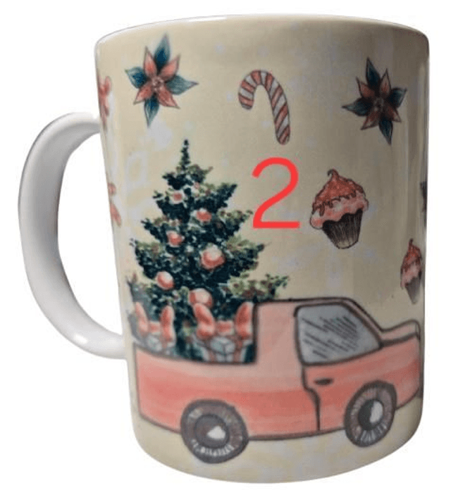  Mug Festif de Noël avec Motifs Saisonniers