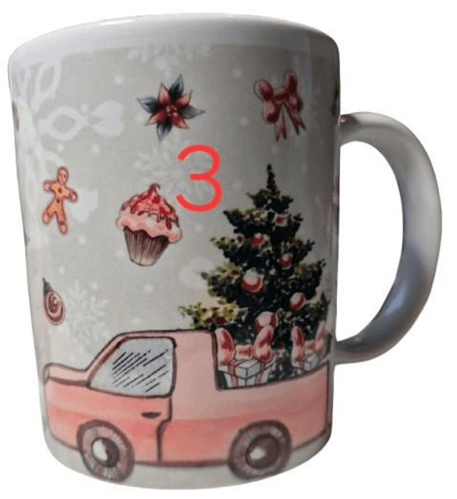  Mug Festif de Noël avec Motifs Saisonniers