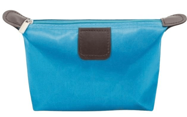Pochette personnalisable de rangement élégante en satin et simili cuir
