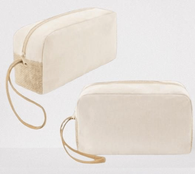 Trousse de toilette Éco-Chic en jute et coton