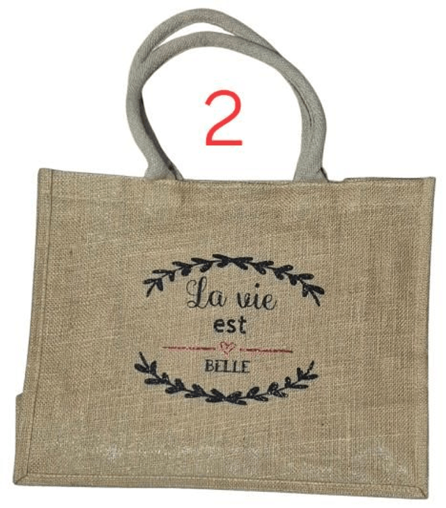 Sac cabas en jute déjà personnalisé ( grand modèle)