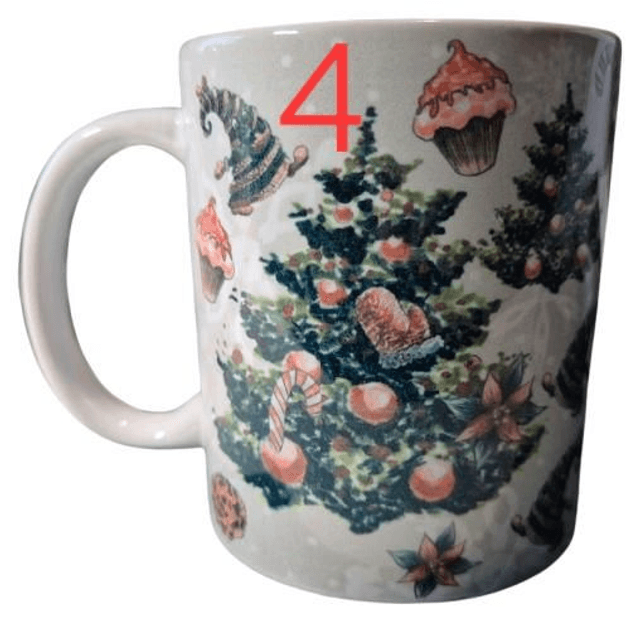  Mug Festif de Noël avec Motifs Saisonniers