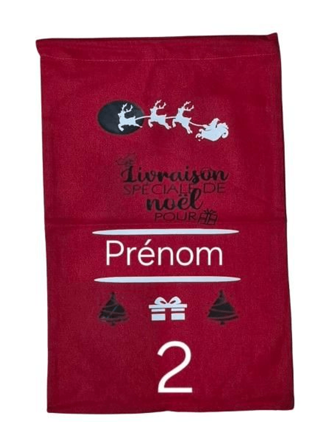 Sac Cadeau de Noël Personnalisable en Coton Taille S - Zéro Déchet