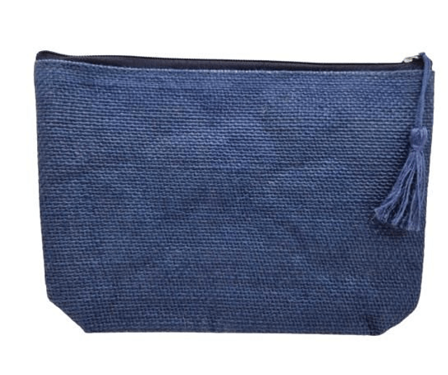 Pochette écologique en jute avec pompon – Accessoire mode durable