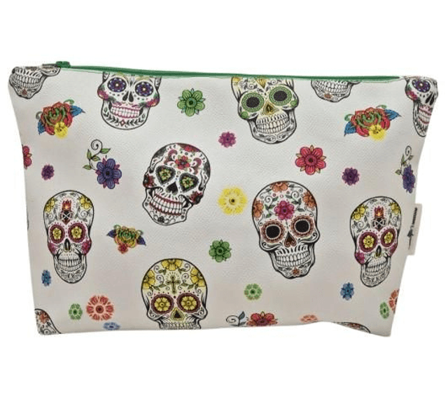 Pochette en simili cuir avec motif tête de mort 