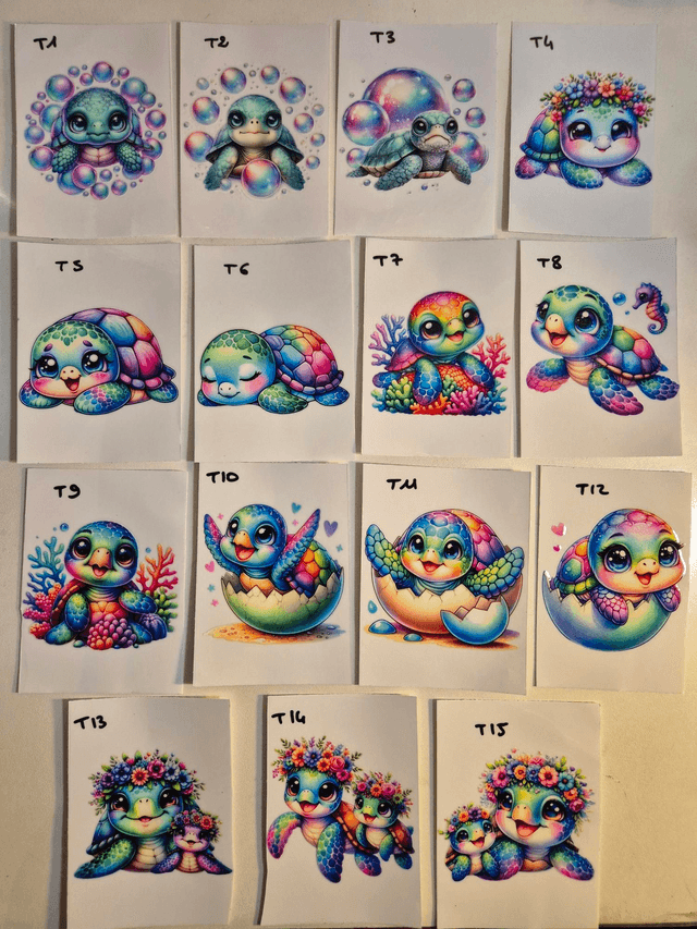 Décos DTF Tortues