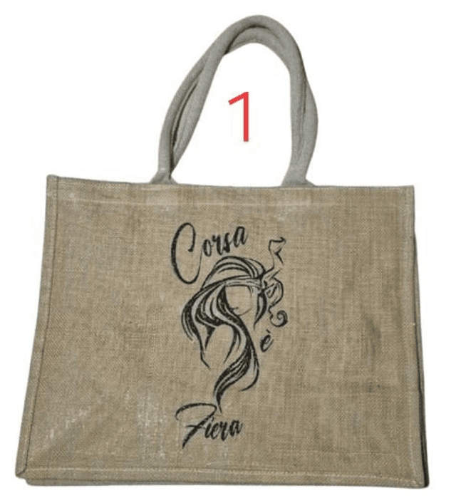 Sac cabas en jute déjà personnalisé ( grand modèle)