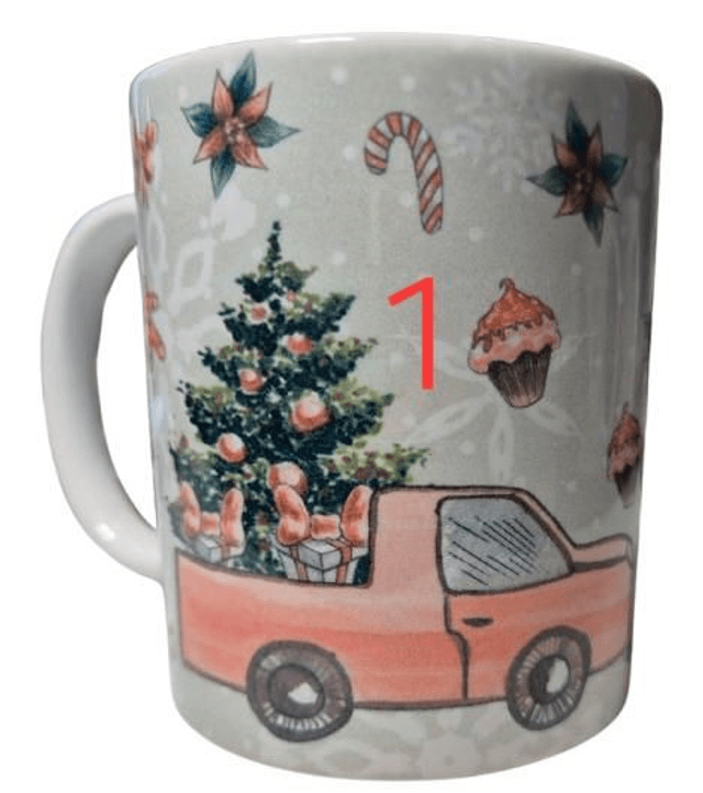  Mug Festif de Noël avec Motifs Saisonniers