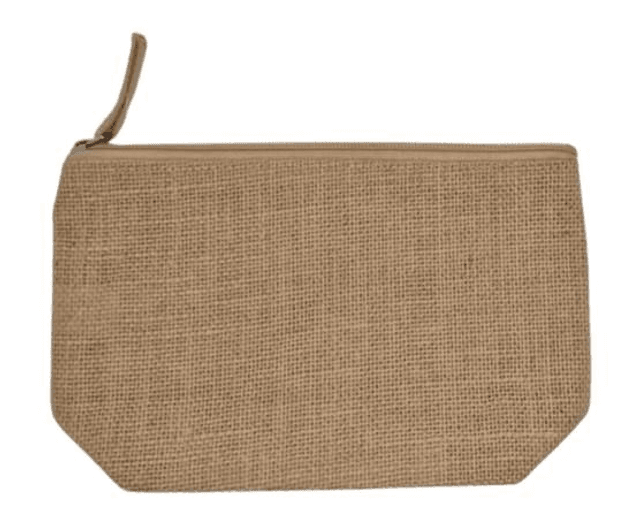  Pochette personnalisable en jute naturel